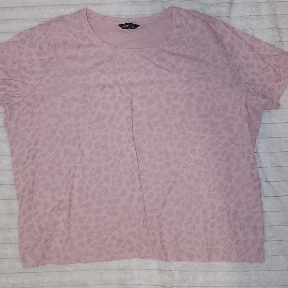 4/$18 Simply Vera Vera Wang Blush Leopard Print Women's Top